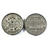 Image 2 : Pair of White metal Circa 1887 Queens Jubilee Medallions both have the same obverse dies but differe