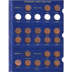 Canadian Small cent Collection1920-1969 in vintage Whiteman folder. You will receive 49x coin dated 