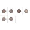 Image 2 : Lot of 6x 1874-1902 Canada Silver 25-cent in Good condition. Dates include: 1874H, 1888,1899,1900,19