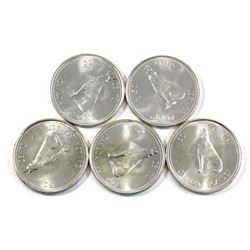 5x 1967 Canada Commemorative 50-cents . 5pcs