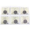 Image 1 : 6x 1999 Canada commemorative 25-cent ICCS Certified MS-63/64.  you will receive January, June, Augus