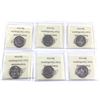 Image 2 : 6x 1999 Canada commemorative 25-cent ICCS Certified MS-63/64.  you will receive January, June, Augus