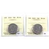 Image 1 : 2018 & 2019 Canada 50-cent ICCS Certified MS-66. 2pcs