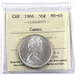 1966 Canada 50-cent ICCS Certified MS-65 Cameo