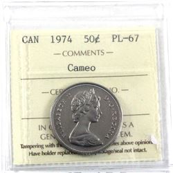 1974 Canada 50-cent ICCS Certified PL-67 Cameo