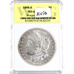 1898-S USA Morgan Dollar WCG Certified AU-50