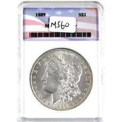 1889 USA Morgan Dollar HCG Certified MS-60