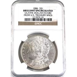 1886 USA Olathe Dollar Hoard From US treasury Bags NGC Certified BU