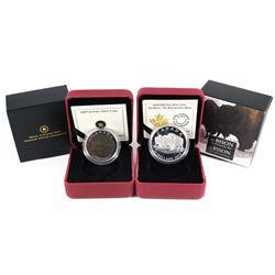 2009 Canada $4 Dinosaur Collection - Tyrannosaurus Rex & 2014 $20 The Bison - The Bull and His Mate 