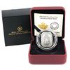 Image 1 : 2014 Canada $25 Matriarch Moon Mask Fine Silver Coin (Black coin casing in box has a small crack). T