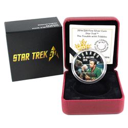 2016 Canada $20 Star Trek - The Trouble with Tribbles Fine Silver Coin. (TAX Exempt)