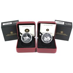 2010 Canadian Navy & 2011 Parks Canada Proof Sterling Silver Dollars. 2pcs