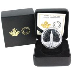 2019 Canada $20 Lights of Parliament Hill Fine Silver Coin. (TAX Exempt)