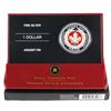 Image 1 : 2006 Canada Medal of Bravery Enamel Proof Silver Dollar. TAX Exempt