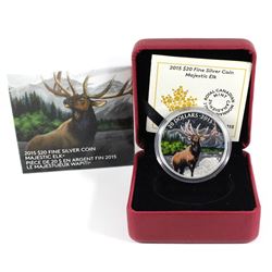 2015 Canada $20 Majestic Elk Fine Silver Coin. TAX Exempt