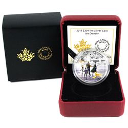 2015 Canada $20 Ice Dancer Fine Silver Coin. (TAX Exempt)