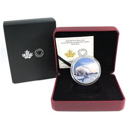2018 Canada $30 Arctic Animals & the Northern Lights - Polar Bear Fine Silver Coin. (TAX Exempt)