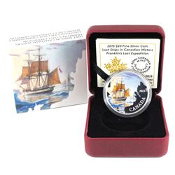2015 $20 Lost Ships in Canadian Waters - Franklin's Lost Expedition. (TAX Exempt)