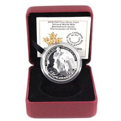 2018 Canada $20 WWII Battlefront Series - Invasion of Sicily (Missing outer sleeve). TAX Exempt