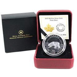 2013 Canada $8 Polar Bear Proof 1.5oz Fine Silver Coin (Pen on COA & capsule has a scuff). TAX Exemp