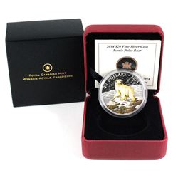 2014 Canada $20 Iconic Polar Bear Fine Silver Coin. (TAX Exempt)