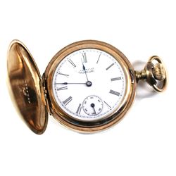 Antique American Waltham Watch Co. Gold Filled Pocket Watch Inscribed 1895 Inside. APR231891, Serial