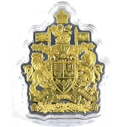 2020 Canada $50 Real Shapes - The Coat of Arms Fine Silver Coin (Tax Exempt). Coin comes encapsulate