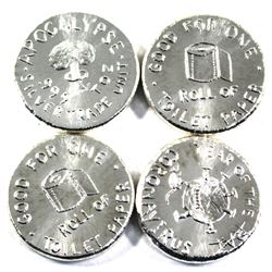 Beaver Bullion 1oz .999 Fine Silver Poured Rounds - 2x Good for one toilet paper & 2x Year of the Co