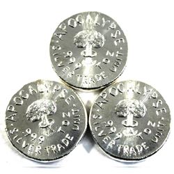 3x Beaver Bullion 1oz Year of the Coronavirus .999 fine silver round( Tax Exempt)