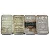 Image 1 : 4x 1oz Johnson Matthey .999 Fine Silver Bars - 2x Regular Back & 2x  Blank Back. 4pcs (TAX Exempt)