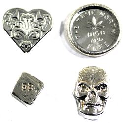 4oz Total ! 4x Beaver Bullion 1oz .999 fine silver. 4 different designs(Tax Exempt)