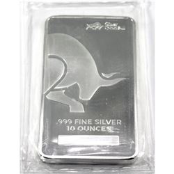 10oz Silver Gold Bull .999 fine silver bar (Tax Exempt)