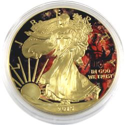 2015 United States $1 Gilt & Colourized Deadpool 1oz American Eagle (Tax Exempt).