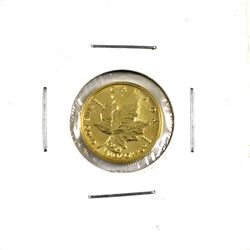 1999 Canada 1/10oz  20th anniversary commemorative .9999 Fine Gold Maple Leaf (TAX Exempt).