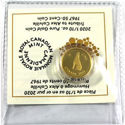 2020 Canada 1/10th oz Tribute to Alex Colville 1967 50-cent pure gold (Tax Exempt). Coin comes encap