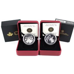 2013 Canada $5 Tradition of hunting Deer & Bison fine silver coins (Tax Exempt) 2pcs