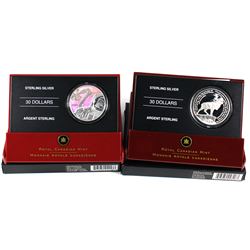 2006 Beaumont-Hamel  & 2006 Canadarm $30 sterling silver coins. Coins are lightly toned however some