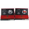 Image 1 : 2005 Proof & 2005 Limited edition Red enamel National Flag proof Silver Dollars (Tax Exempt)
