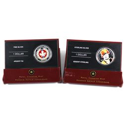 2006 Medal of Bravery & 2007 Thayendanegea Enamel Proof silver dollars ( Tax Exempt).
