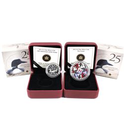 2012 Canada $1 Artistic Two Loons & 2012 $1 25th Anniversary of the Loonie Fine Silver Coins. 2pcs (