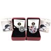 Image 1 : 2012 Canada $1 Artistic Two Loons & 2012 $1 25th Anniversary of the Loonie Fine Silver Coins. 2pcs (