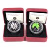 Image 1 : 2008 Amethyst Crystal snowflake & 2008 Crystal Raindrop Fine silver coins( Tax Exempt) 2pcs