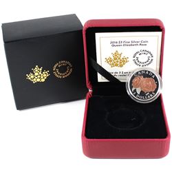 2016 Canada $3 Queen Elizabeth Rose Fine Silver Coins (Tax Exempt)