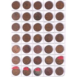 1920-2012 Canada 1-cent Collection uni-safe blue album . You will receive one of each date  from 192