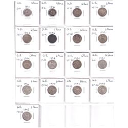 1843-1944 Great Britain 4 Pence & 6-Pence coins appear to range in grade from Good to MS.  Lot inclu