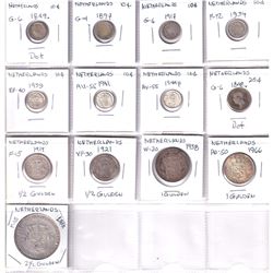 1848-1966 Netherlands 10-cent to 2.5 Guldens From Good to AU Condition. Please view scan for details