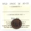 Image 1 : 1941C NFLD 1-cent ICCS Certified AU-55