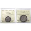 Image 1 : NFLD 1899 Large 9's 20-cent ICCS Certified F-15 & 1900 50-cent ICCS Certified F-12.  2pcs