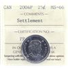 Image 1 : 2004P Settlement 25-cent ICCS Certified MS-66