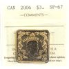 Image 1 : 2006 Canada $3 Square Beaver ICCS Certified SP-67